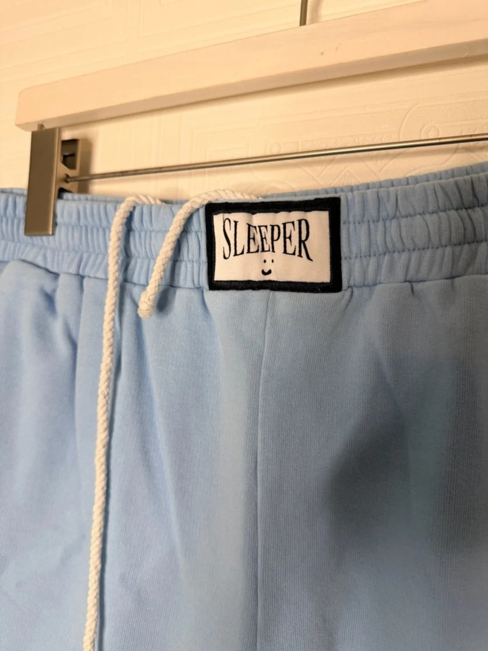 Sleeper Diana Athpleasure Sweatsuit Short Set Baby Blue White Collar XL - Picture 10 of 15